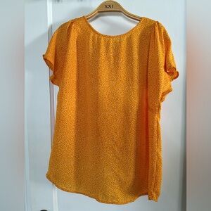 Lily White Yellow Polka Dot Blouse